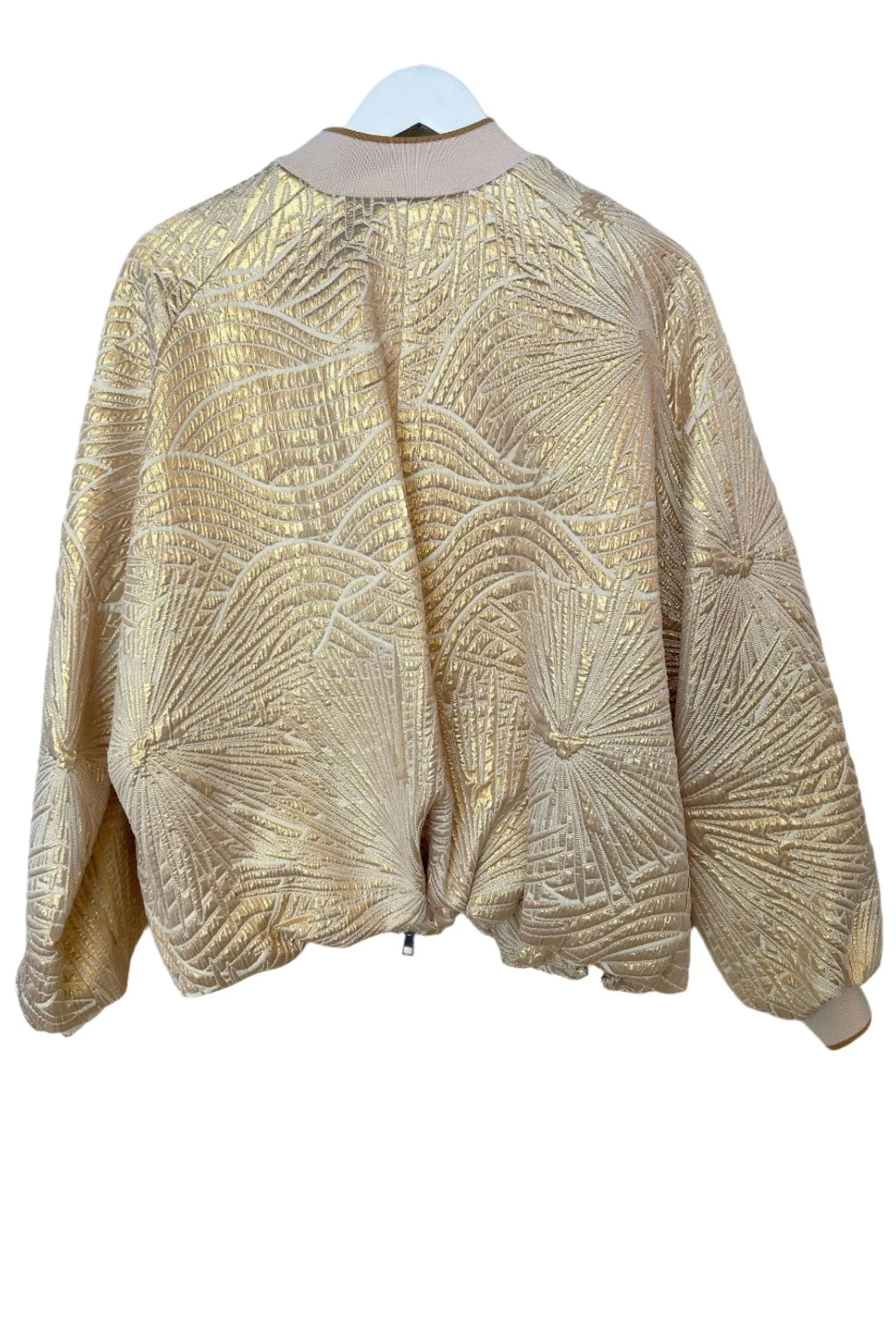 Forte Forte Golden Sunrise Jacquard Bomber in Oro