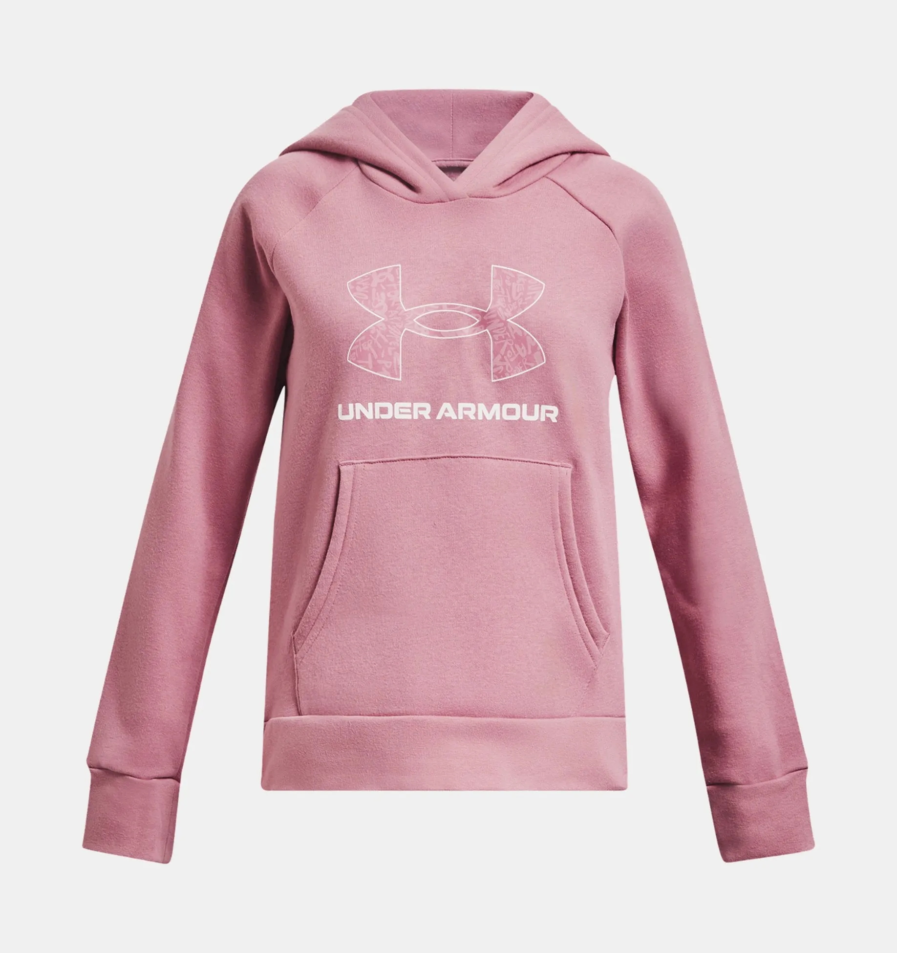 Girls' UA Rival Fleece Big Logo Print Fill Hoodie