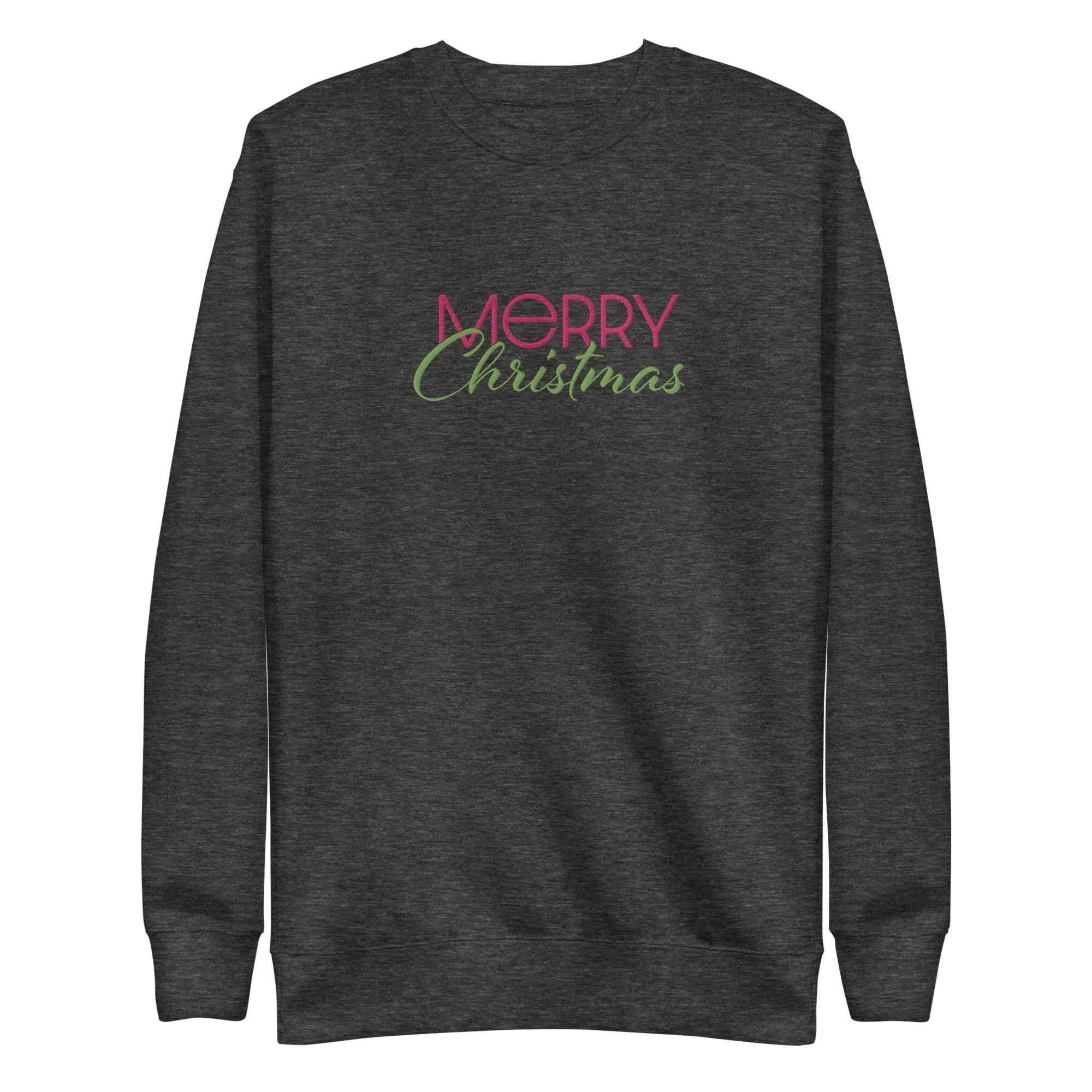Holiday - Merry Christmas - Unisex Premium Sweatshirt - Embroidery