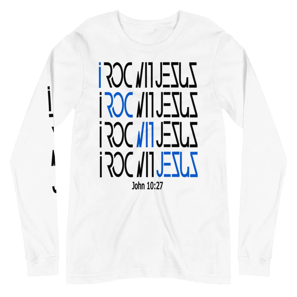 i ROC WIT JESUS Wht Unisex Long Sleeve Tee