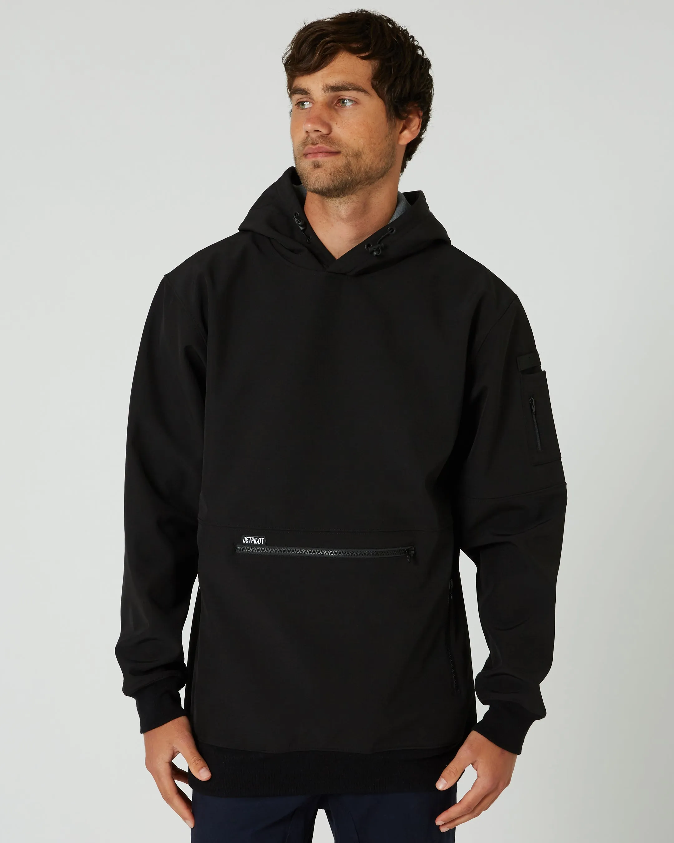 Jetpilot Utility 2 Mens Pullover Hoodie - Black
