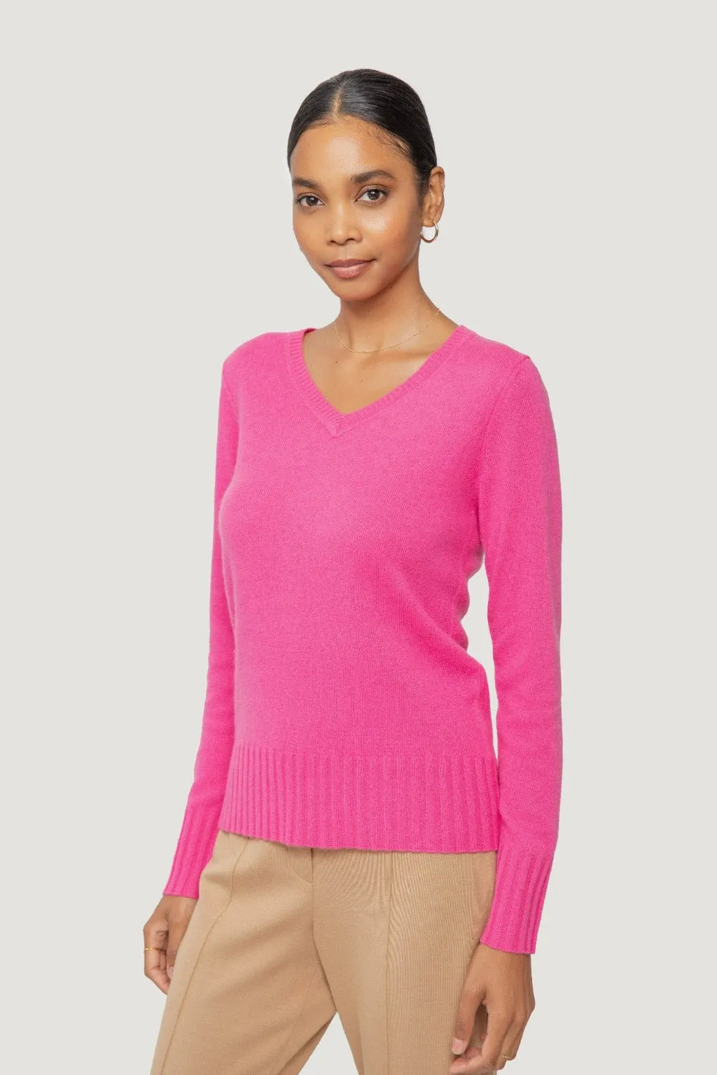 Kim Cashmere V-Neck Sweater