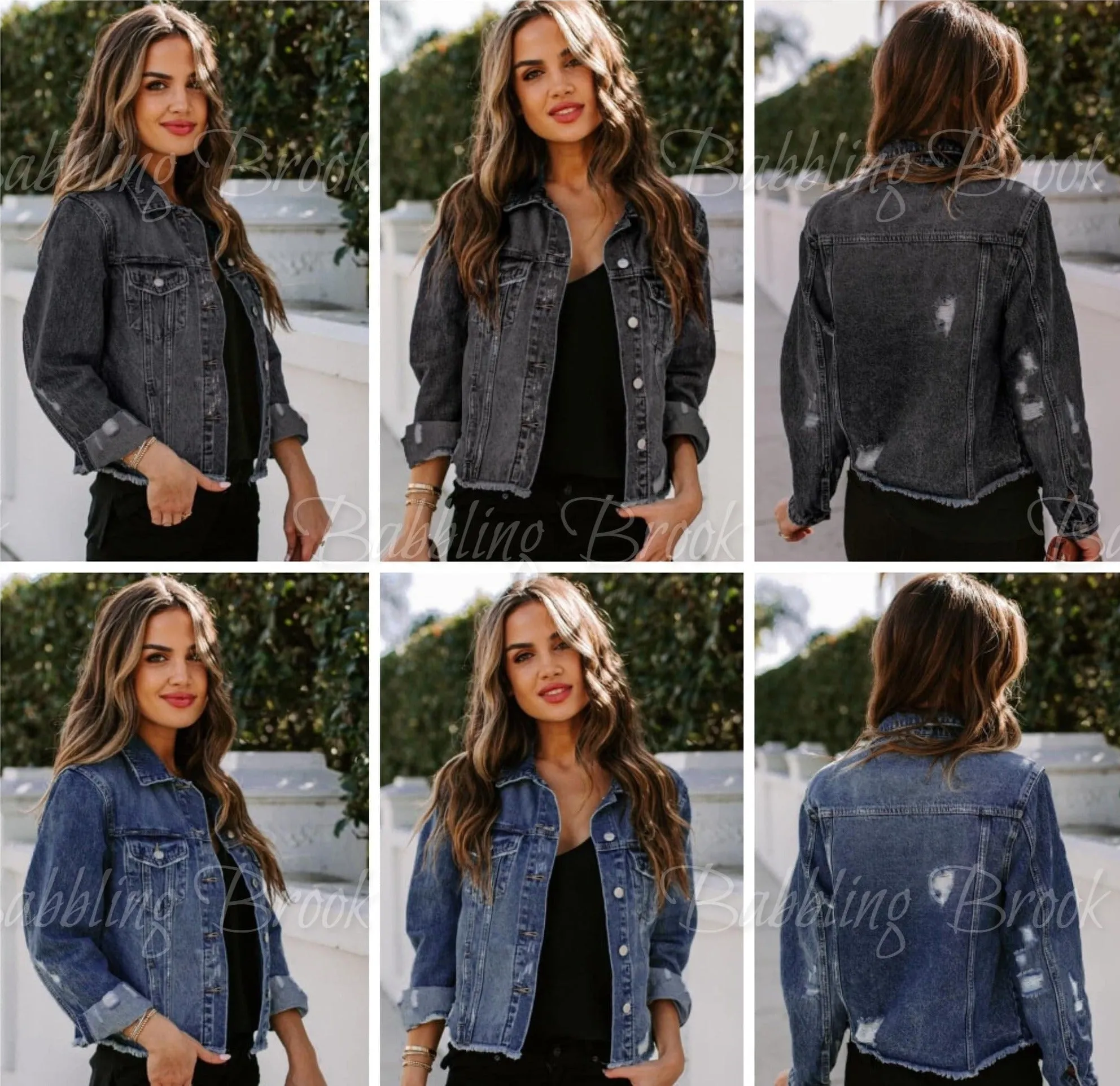 Laurel Distressed Denim Jackets - RTS