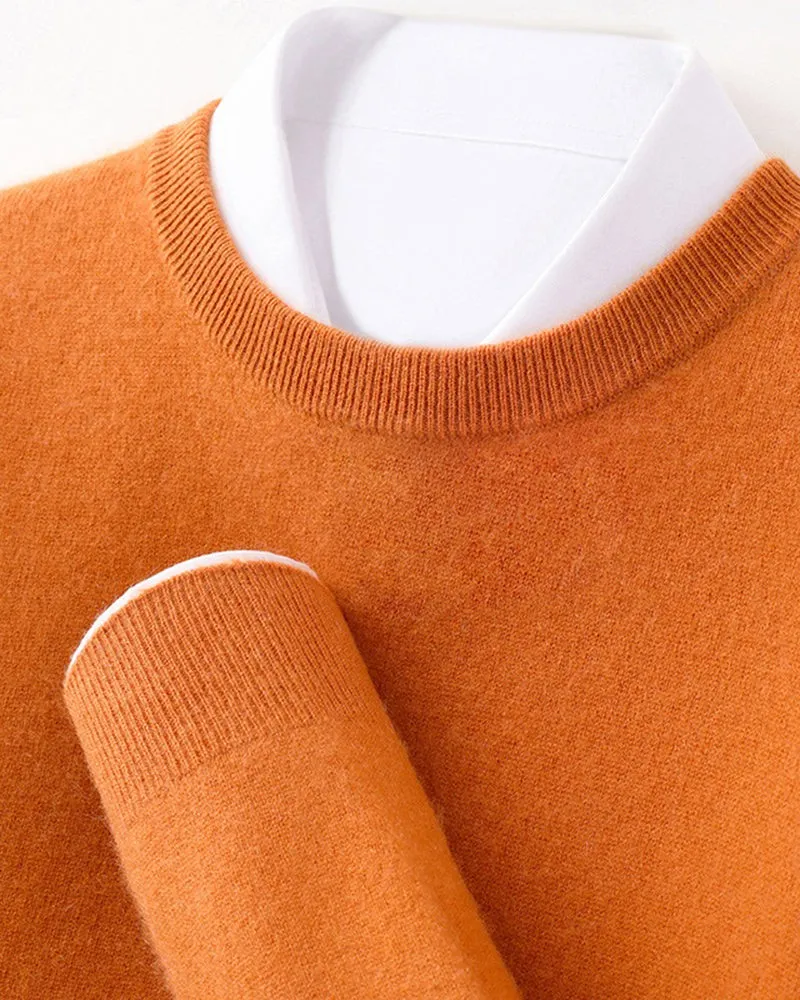 Men's Mongolian Cashmere Crewneck Sweater