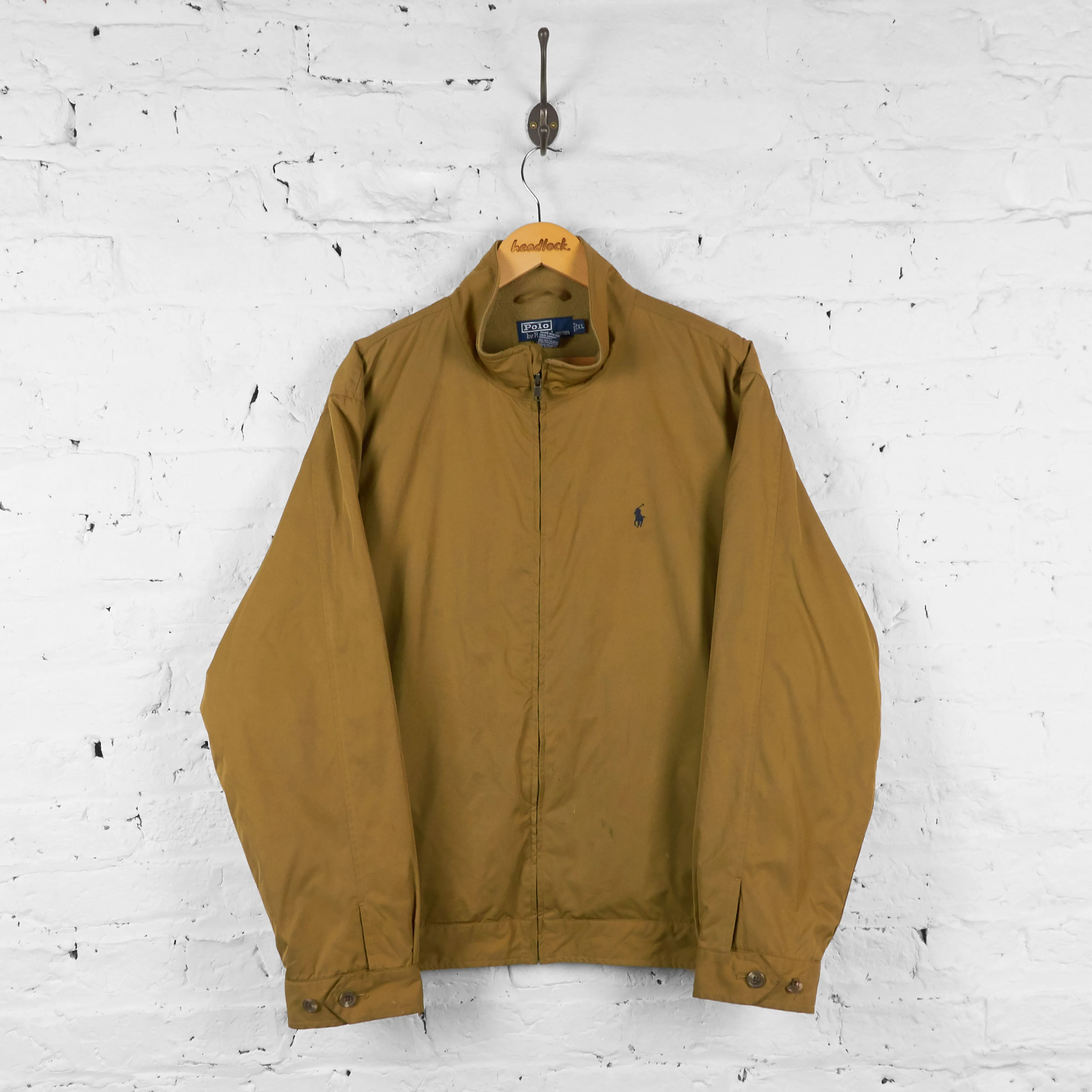 Ralph Lauren Fleece Lined Bomber Jacket - Beige - XL