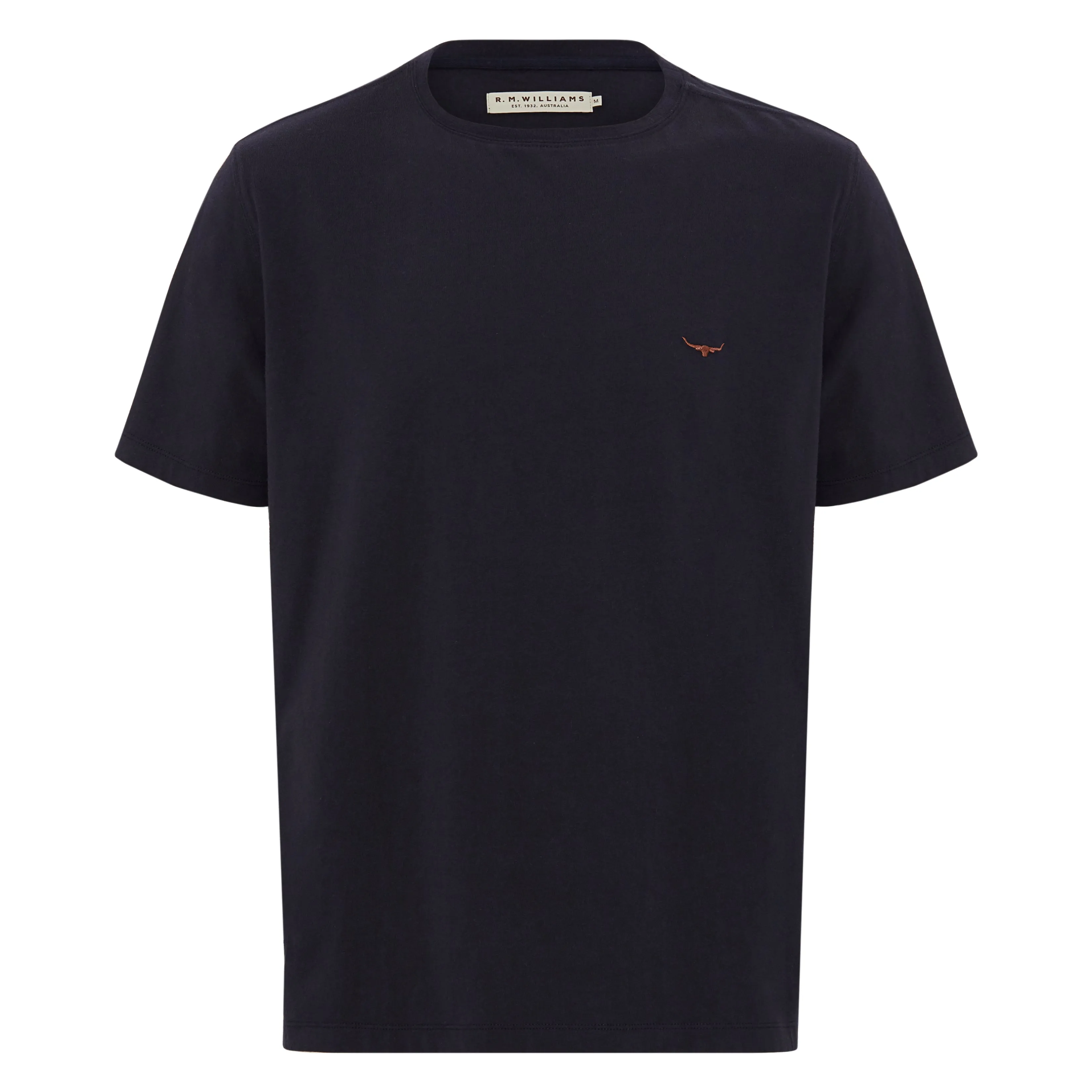 R.M. Williams Parson T-Shirt - Navy/Chestnut