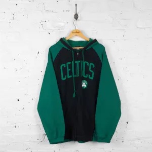 Vintage Adidas NBA Boston Celtics Hoodie - Black/Green - XXL