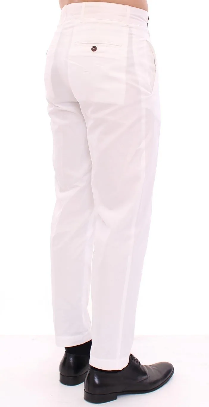White Regular Fit Chinos Pants